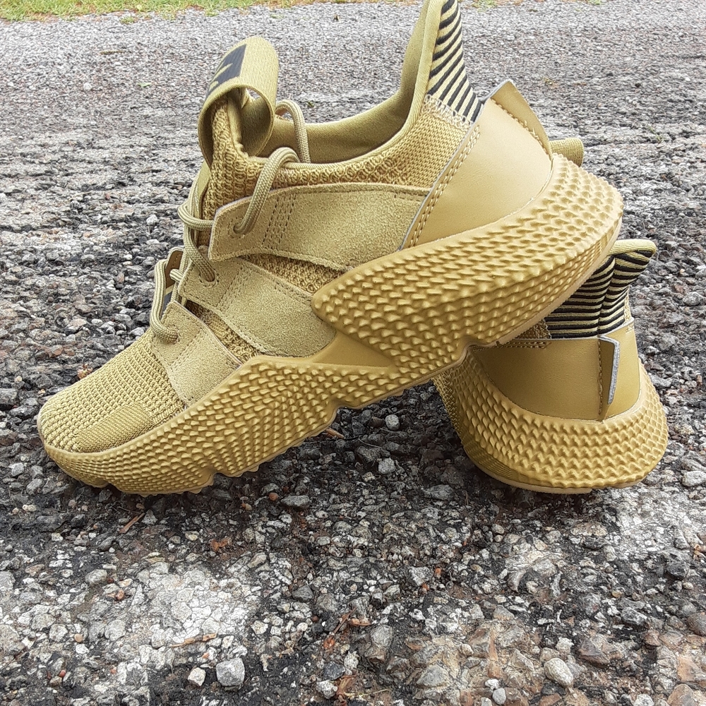 ADIDAS ORIGINALS PROPHERE FZ0038 Men Sz 8 Mustard Yellow and Black Thread